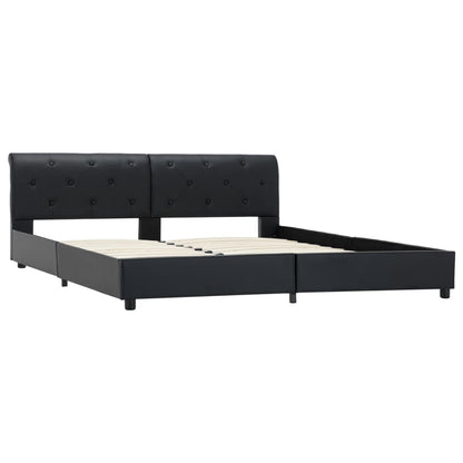 Bedframe Kunstleer 160 x 200 cm Zwart