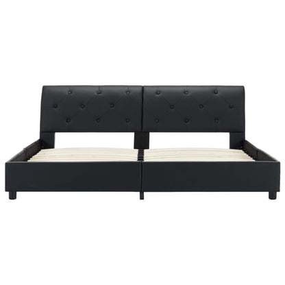 Bedframe Kunstleer 160 x 200 cm Zwart