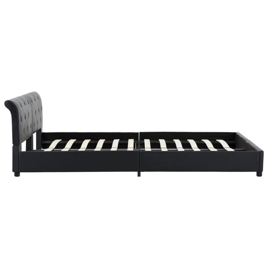 Bedframe Kunstleer 160 x 200 cm Zwart