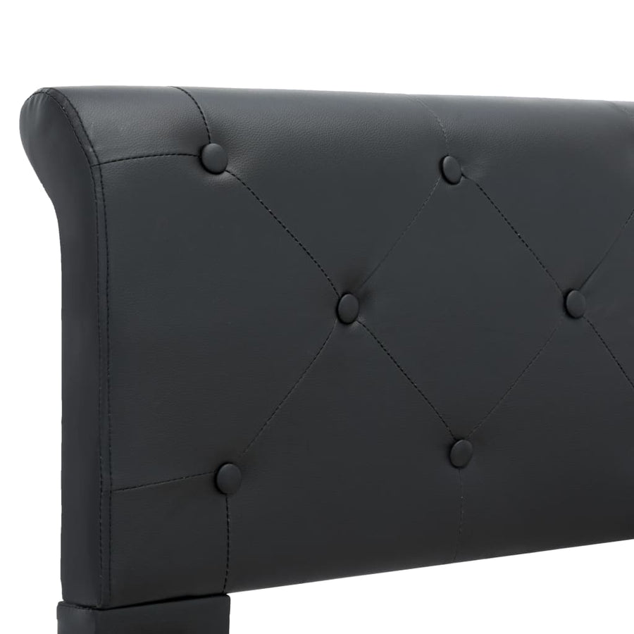 Bedframe Kunstleer 160 x 200 cm Zwart