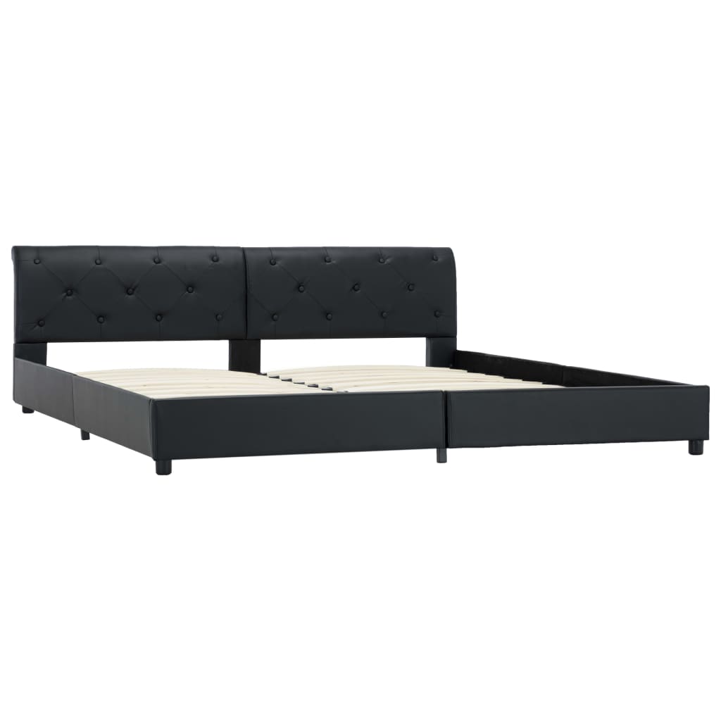 Bedframe Kunstleer Zwart 180X200 Cm 180 x 200 cm