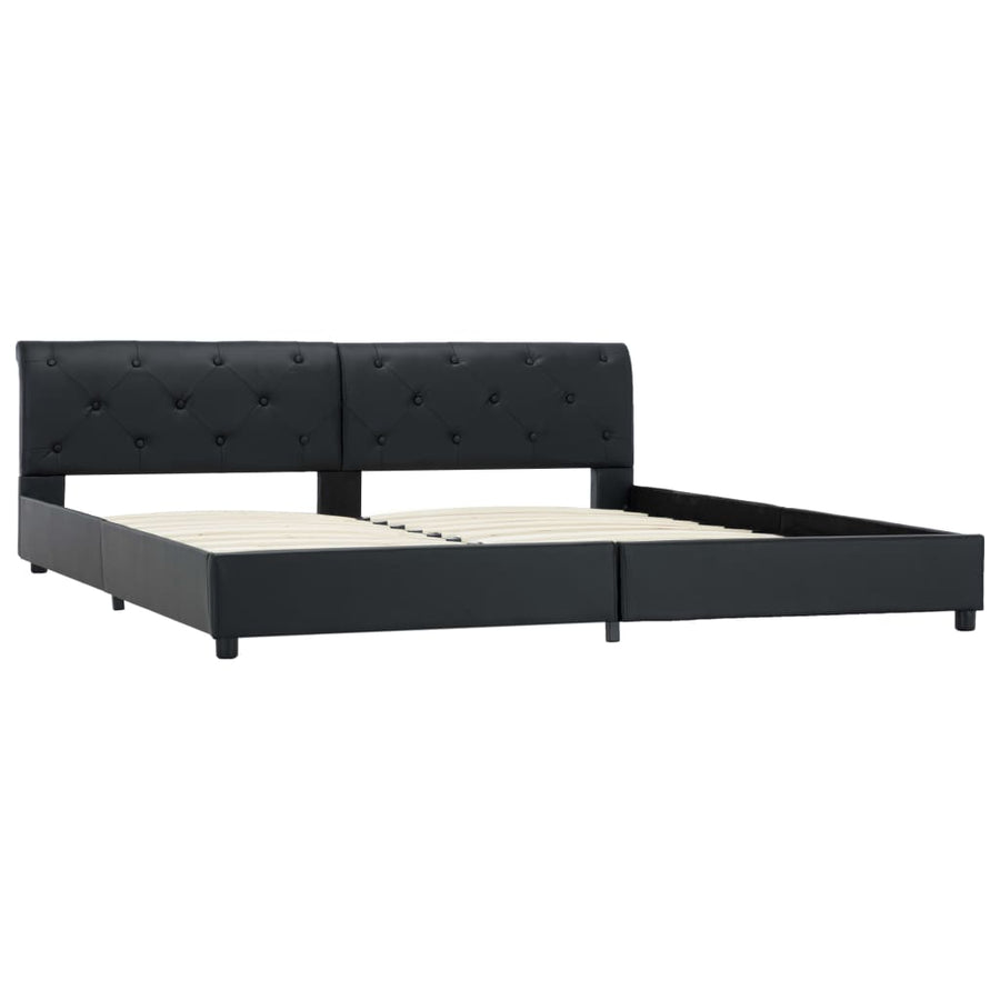 Bedframe Kunstleer Zwart 180X200 Cm 180 x 200 cm