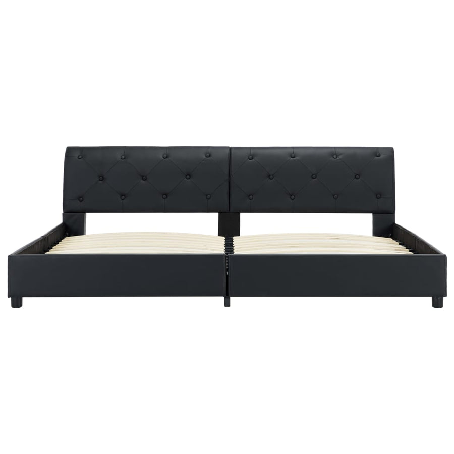 Bedframe Kunstleer Zwart 180X200 Cm 180 x 200 cm