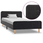 Bed frame jute dark grey 90x200 cm