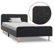 Bedframe 90x200 cm donkergrijs jute