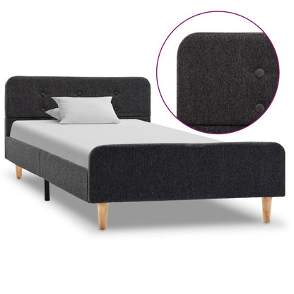 Bedframe Jute Donkergrijs 90X200 Cm 90 x 200 cm