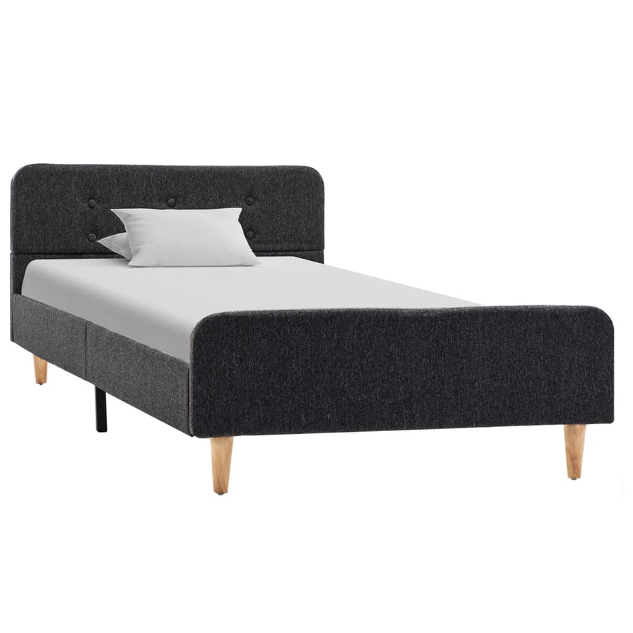 Bedframe Jute Donkergrijs 90X200 Cm 90 x 200 cm