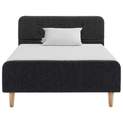 Bedframe Jute Donkergrijs 90X200 Cm 90 x 200 cm