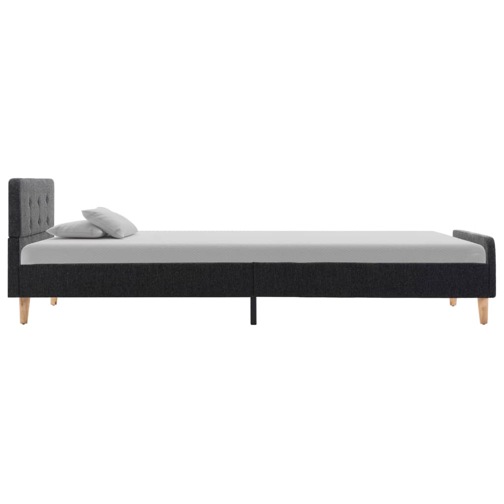 Bedframe Jute Donkergrijs 90X200 Cm 90 x 200 cm