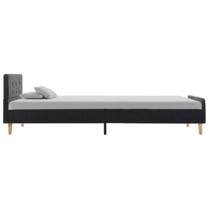 Bedframe Jute Donkergrijs 90X200 Cm 90 x 200 cm