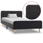 Bedframe 100x200 cm jute donkergrijs