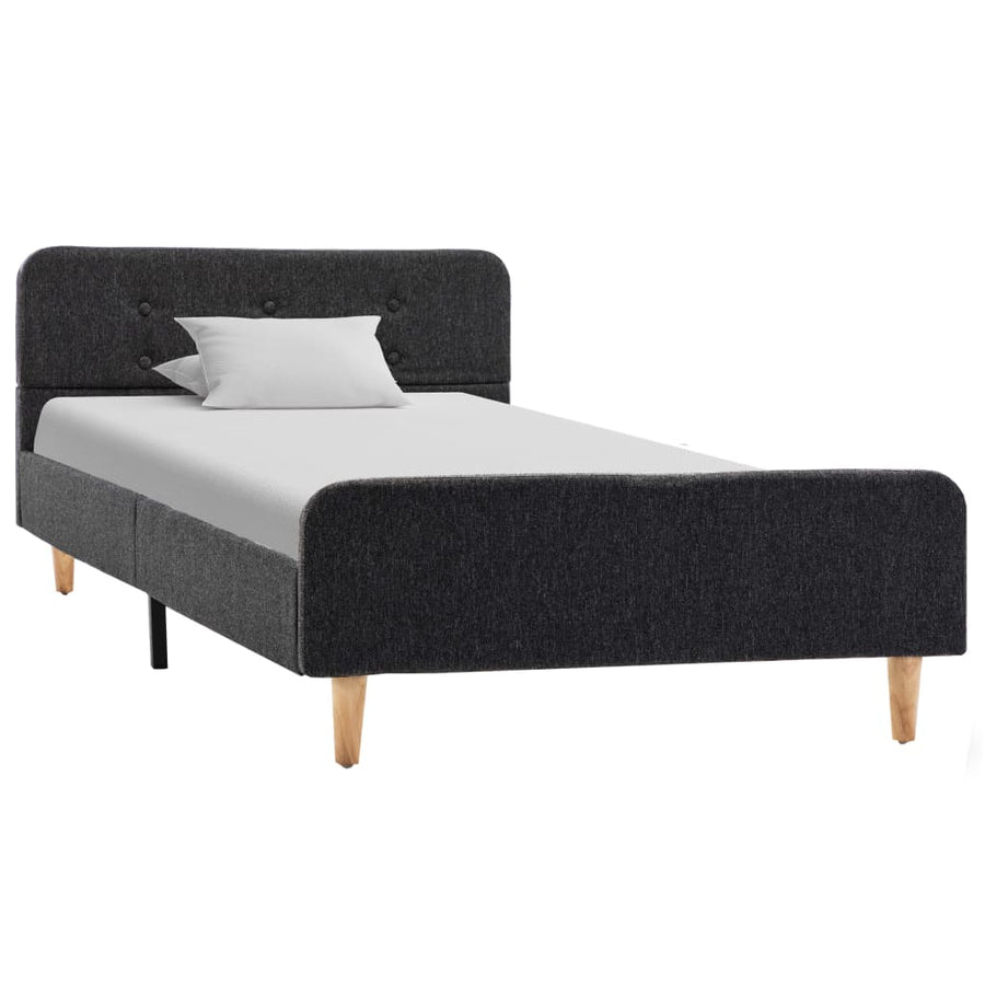 Bedframe Jute Donkergrijs 100X200 Cm 100 x 200 cm