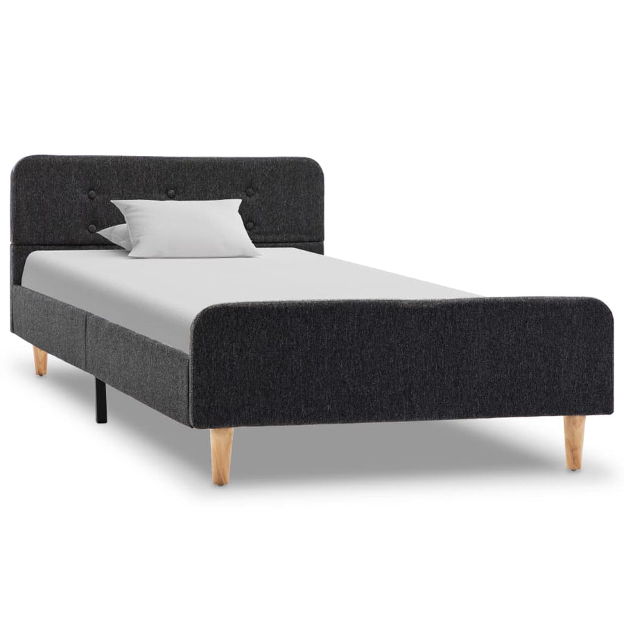 Bedframe Jute Donkergrijs 100X200 Cm 100 x 200 cm