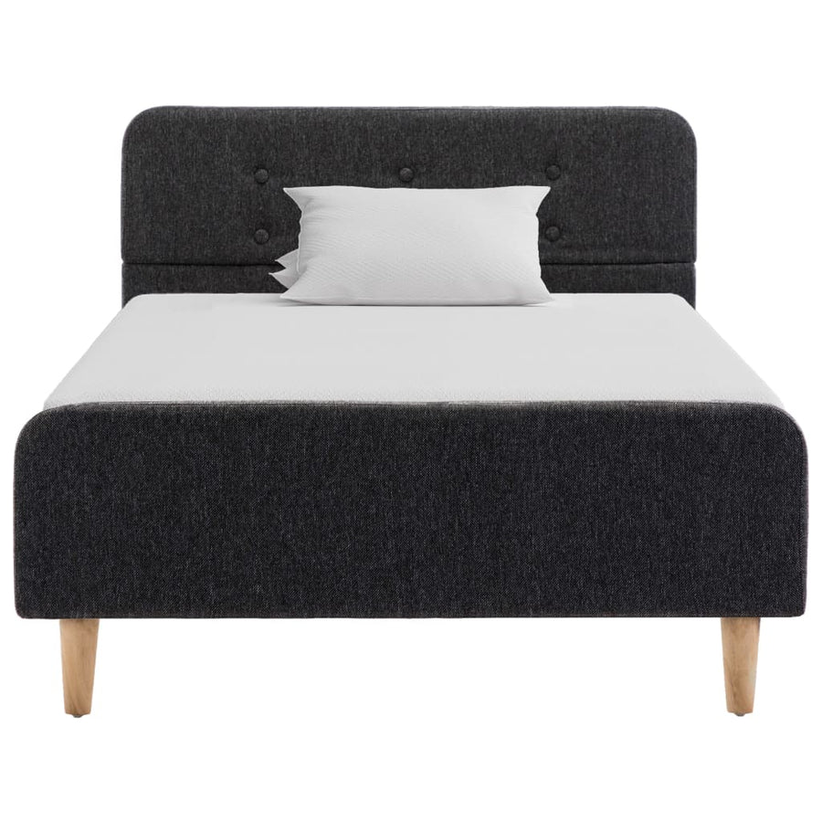 Bedframe Jute Donkergrijs 100X200 Cm 100 x 200 cm