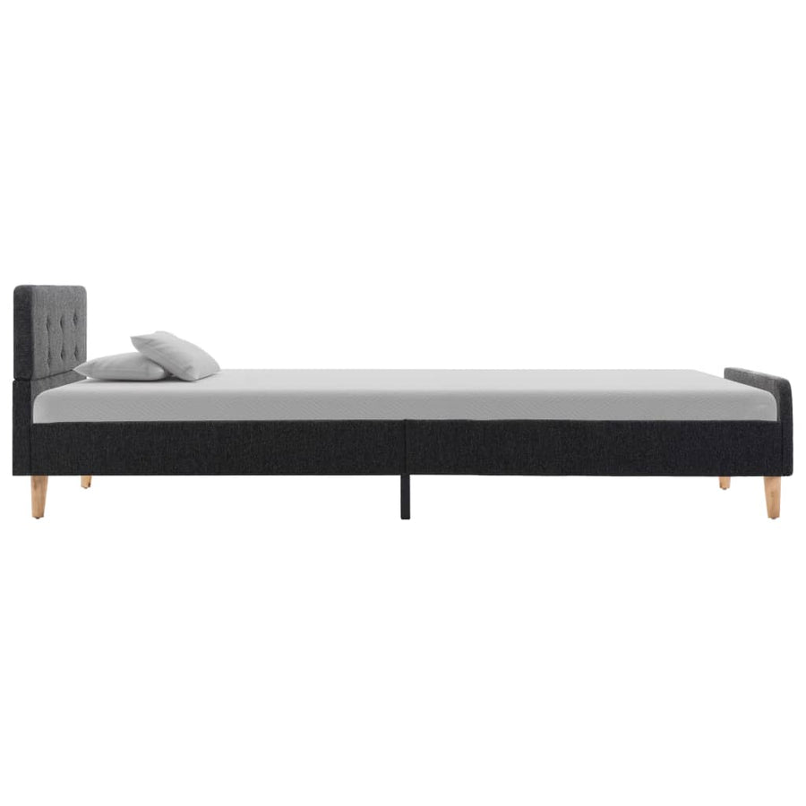 Bedframe Jute Donkergrijs 100X200 Cm 100 x 200 cm