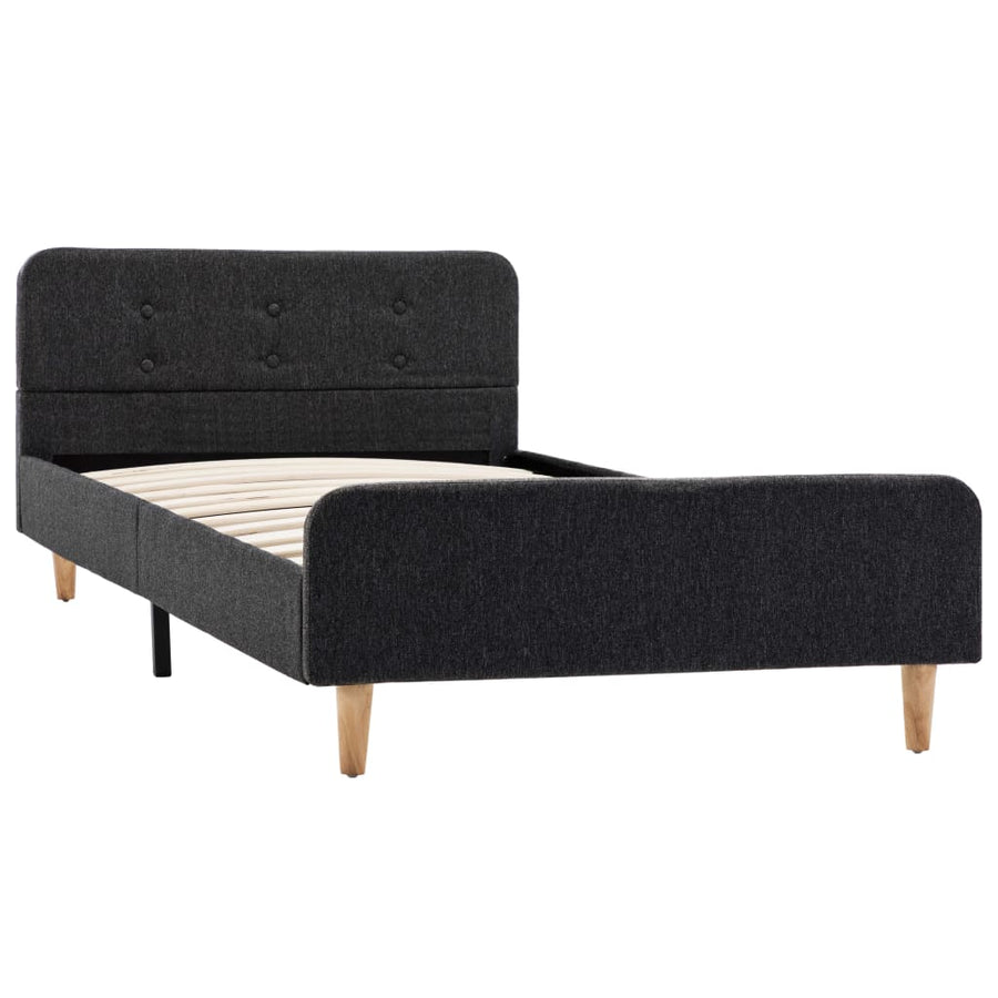 Bedframe Jute Donkergrijs 100X200 Cm 100 x 200 cm