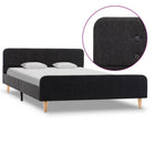 Bedframe 120x200 cm donkergrijs jute