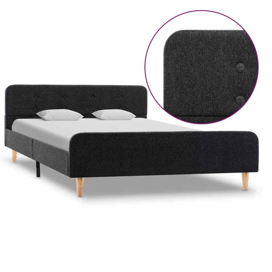 Bedframe Jute Donkergrijs 120X200 Cm 120 x 200 cm