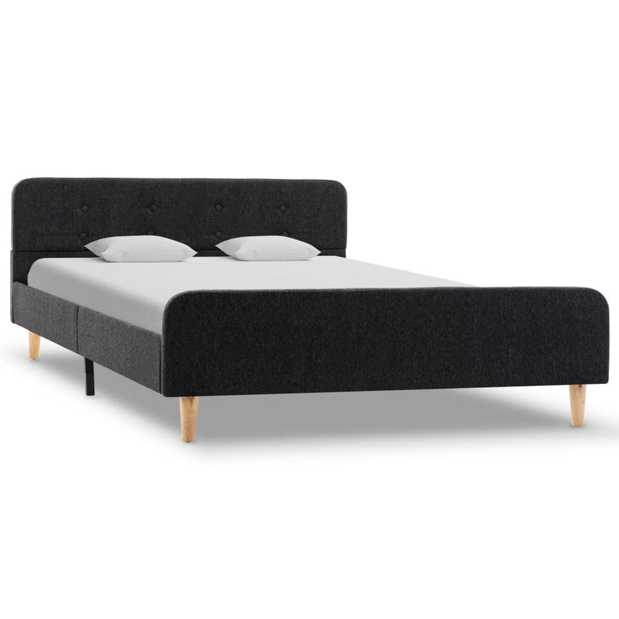 Bedframe Jute Donkergrijs 120X200 Cm 120 x 200 cm