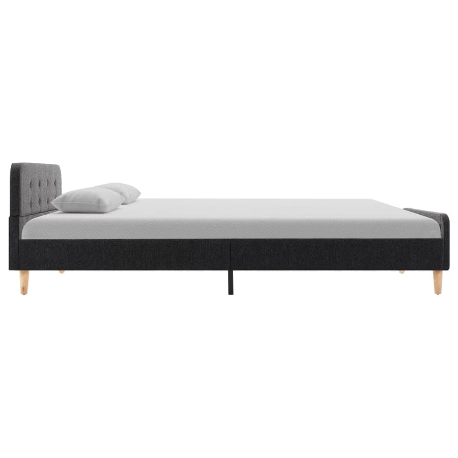 Bedframe Jute Donkergrijs 120X200 Cm 120 x 200 cm