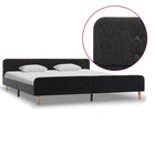 Bedframe donkergrijs jute 180x200 cm