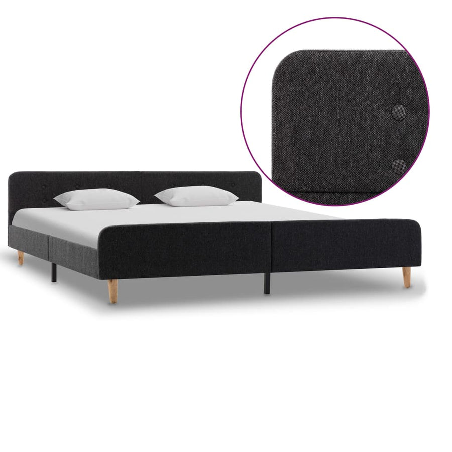 Bedframe jute donkergrijs 180x200 cm