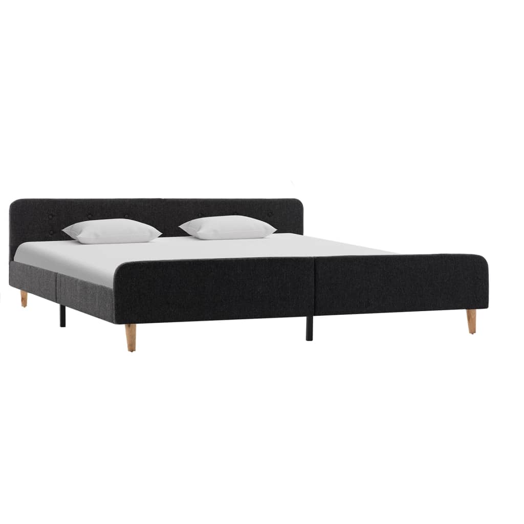 Bedframe jute donkergrijs 180x200 cm