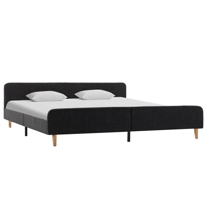 Bedframe jute donkergrijs 180x200 cm