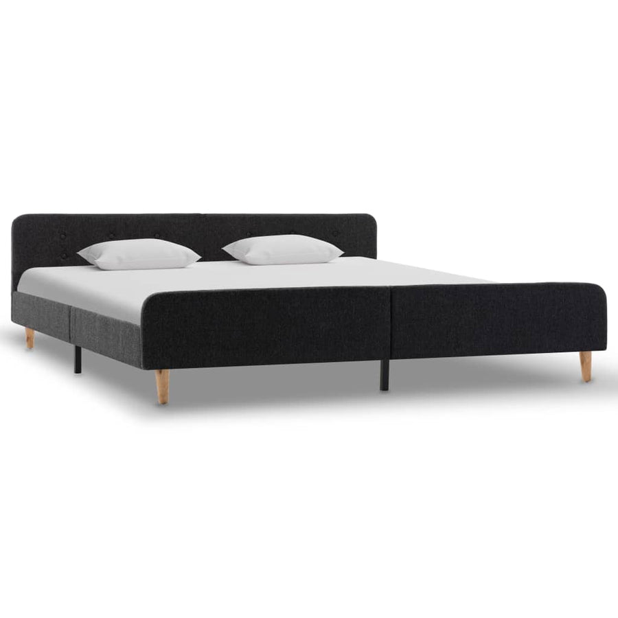 Bedframe jute donkergrijs 180x200 cm