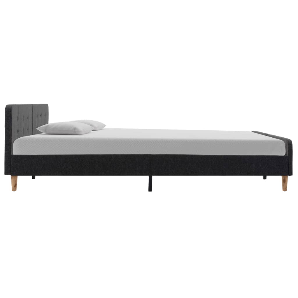 Bedframe jute donkergrijs 180x200 cm