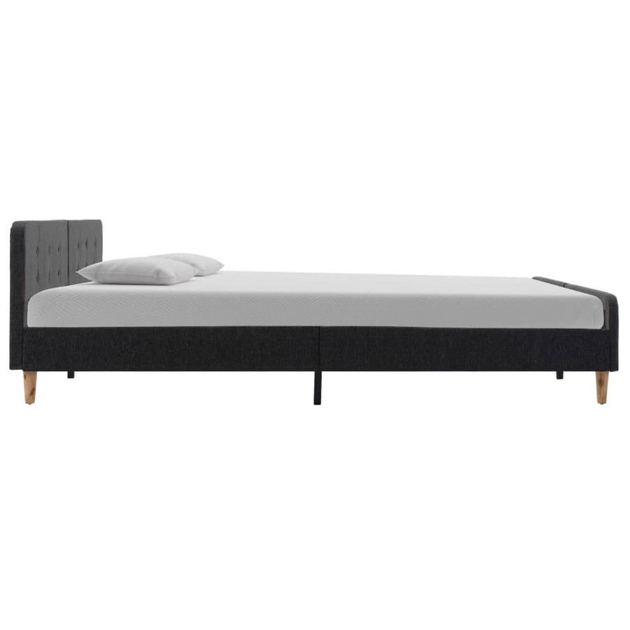 Bedframe jute donkergrijs 180x200 cm