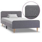 Bedframe stof lichtgrijs 90x200 cm