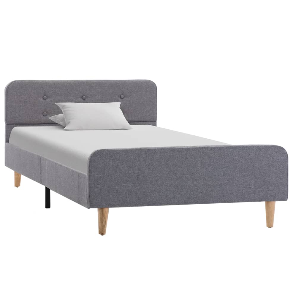 Bedframe Stof 90 x 200 cm Lichtgrijs