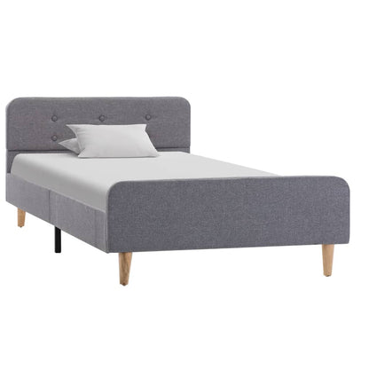 Bedframe Stof 90 x 200 cm Lichtgrijs