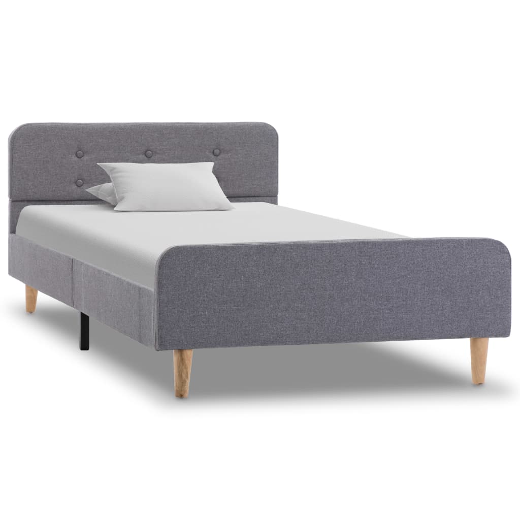 Bedframe Stof 90 x 200 cm Lichtgrijs