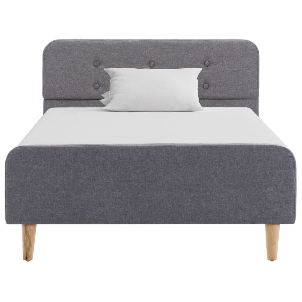 Bedframe Stof 90 x 200 cm Lichtgrijs
