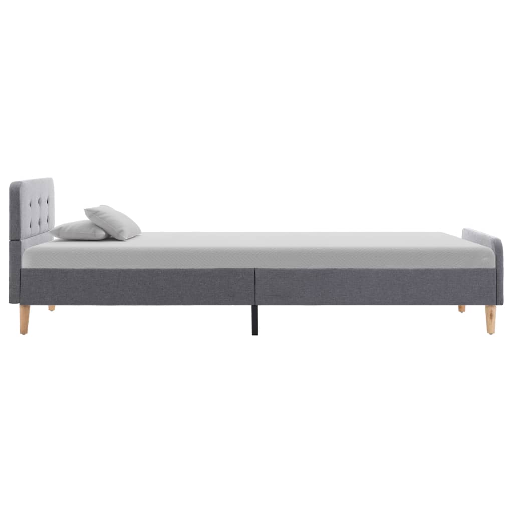 Bedframe Stof 90 x 200 cm Lichtgrijs