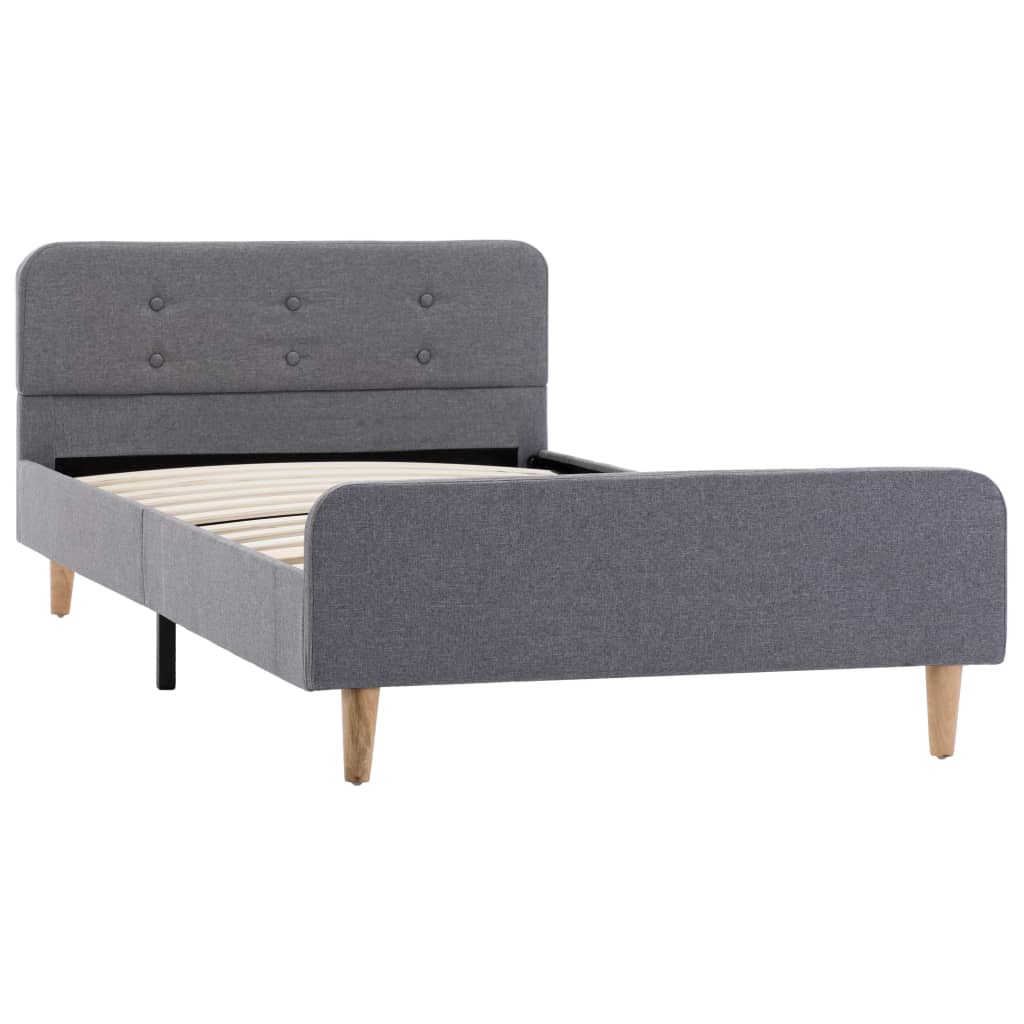 Bedframe Stof 90 x 200 cm Lichtgrijs