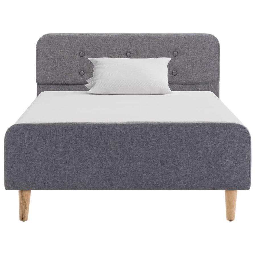 Bedframe Stof Lichtgrijs 100X200 Cm 100 x 200 cm