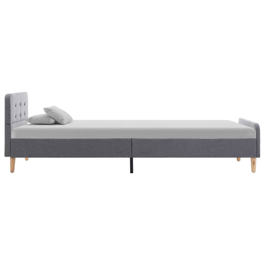 Bedframe Stof Lichtgrijs 100X200 Cm 100 x 200 cm