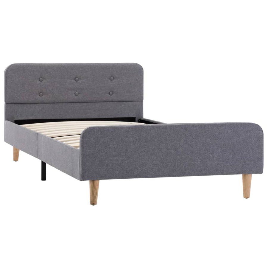 Bedframe Stof Lichtgrijs 100X200 Cm 100 x 200 cm
