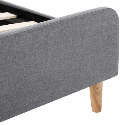 Bedframe Stof Lichtgrijs 100X200 Cm 100 x 200 cm