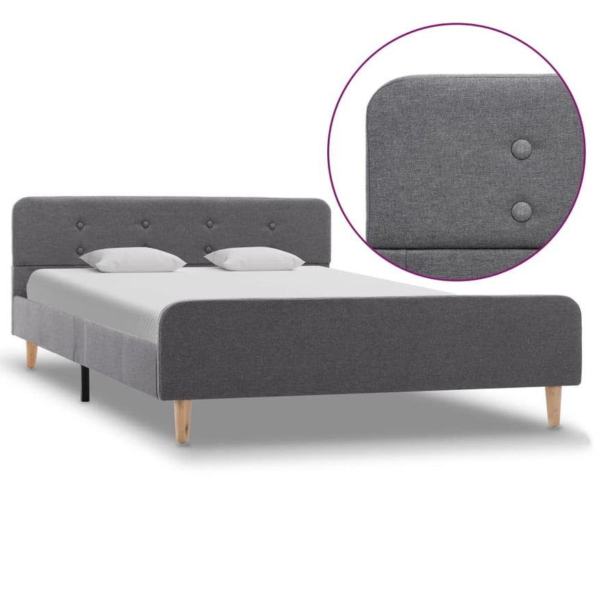Bedframe stof lichtgrijs 120x200 cm