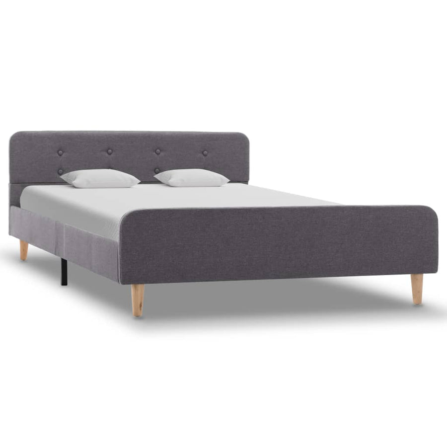 Bedframe stof lichtgrijs 120x200 cm