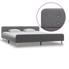 Bedframe stof lichtgrijs 180x200 cm