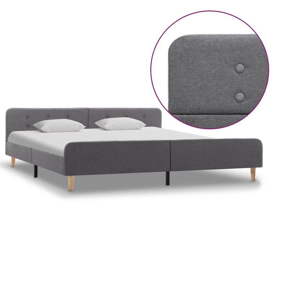 Bedframe Stof Lichtgrijs 180X200 Cm 180 x 200 cm