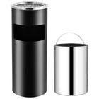Hotel ashtray/litter bin 30 L steel black