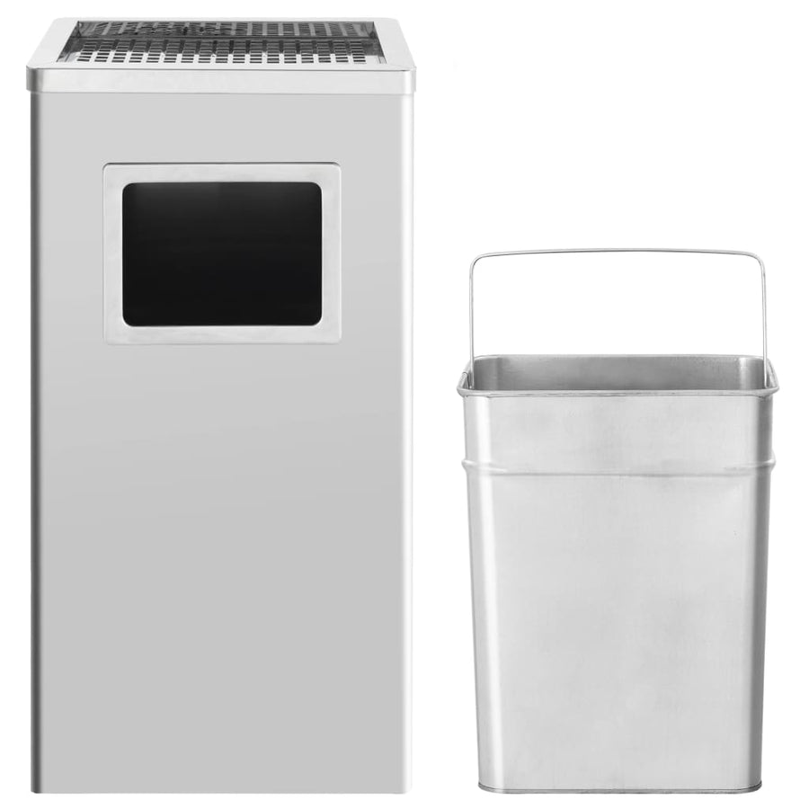Asbak/Prullenbak Hotel Roestvrij Staal 45 l Zilver