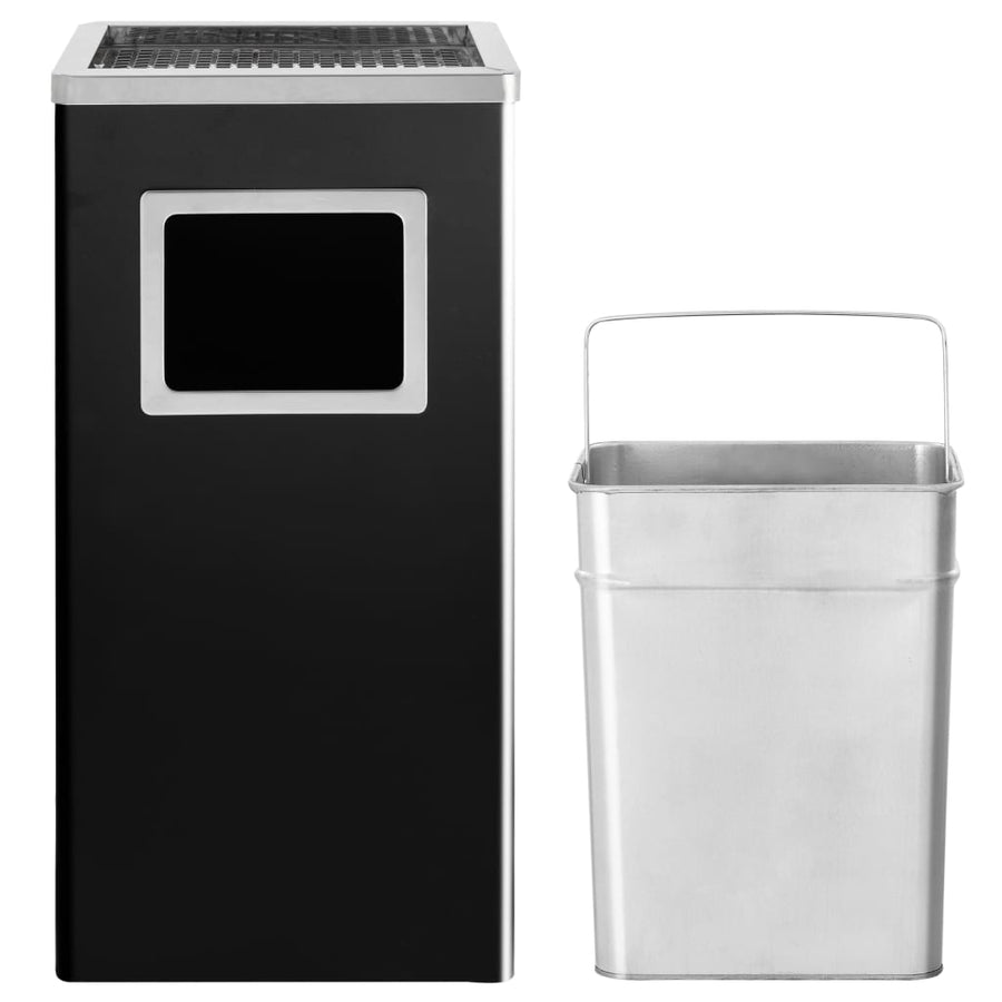 Asbak/Prullenbak Hotel Staal 45 l Zwart