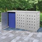 Containerberging 3x 240L roestvrij staal 207x77.5x115 cm
